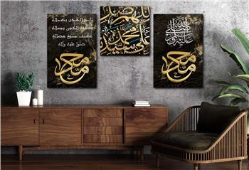 Ensemble de Tableaux et d’horloge 2 pièce sur le thème religieux