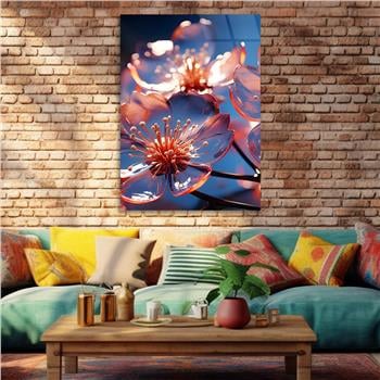 Dikey Sanat Temalı Cam Tablo 353