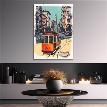 Dikey Sanat Temalı Cam Tablo 471