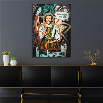 Dikey Sanat Temalı Cam Tablo 571