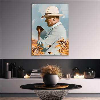 Dikey VatanTemalı Cam Tablo 143