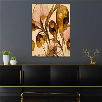 Dikey Sanat Temalı Cam Tablo 452