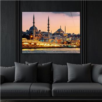 Yatay Dini Temalı Cam Tablo 151