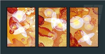 Alüminyum Çerçeveli Sanat Temalı 3lü Set MDF Tablo 0007