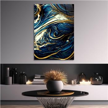 Dikey Sanat Temalı Cam Tablo 555