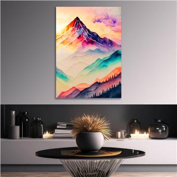 Dikey Sanat Temalı Cam Tablo 383