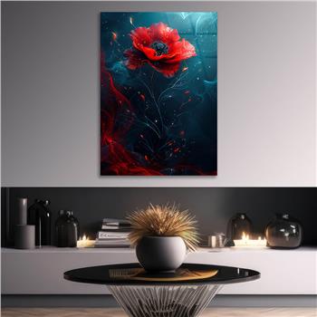 Dikey Sanat Temalı Cam Tablo 458