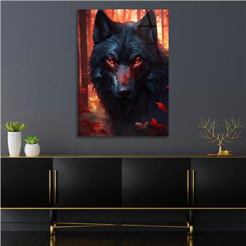 Dikey Doğa Temalı Cam Tablo 437