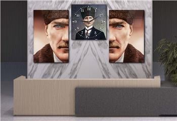 Nation Thematisches 2-teiliges bedrucktes Glas und Uhrenset