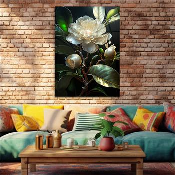 Dikey Sanat Temalı Cam Tablo 581