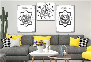 Ensemble de Tableaux et d’horloge 2 pièce sur le thème religieux