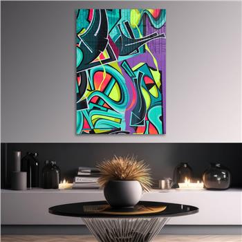 Dikey Sanat Temalı Cam Tablo 422