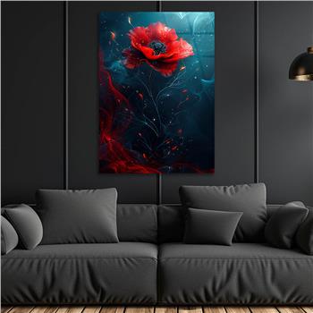 Dikey Sanat Temalı Cam Tablo 458