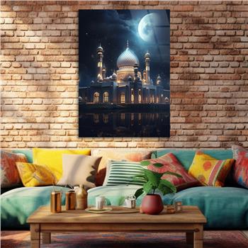 Dikey Dini Temalı Cam Tablo 252