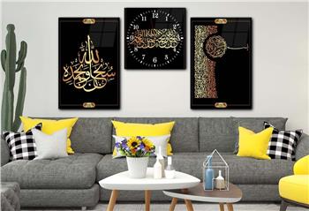 Ensemble de Tableaux et d’horloge 2 pièce sur le thème religieux