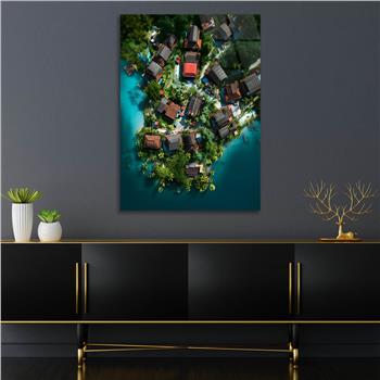 Dikey Doğa Temalı Cam Tablo 241