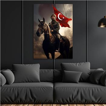 Dikey VatanTemalı Cam Tablo 156