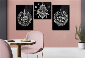 Ensemble de Tableaux et d’horloge 2 pièce sur le thème religieux