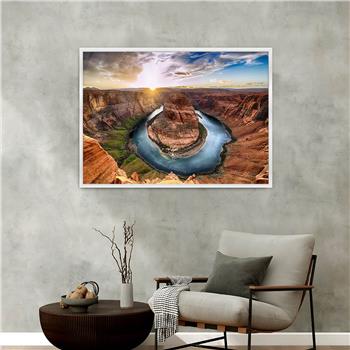 Aluminium Omlijste Natuur Thema Geharde Glasschilderij 129