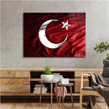 Yatay VatanTemalı Cam Tablo 107