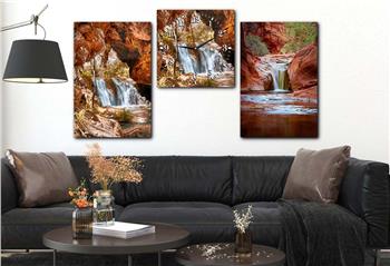 Kunst Thematisches 2-teiliges bedrucktes Glas und Uhrenset