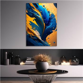 Dikey Sanat Temalı Cam Tablo 433