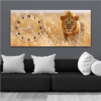 Yatay Saatli Yandan Sanat Temalı Cam Tablo 316