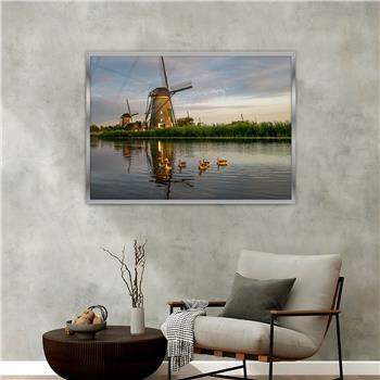 Aluminium Omlijste Natuur Thema Geharde Glasschilderij 135