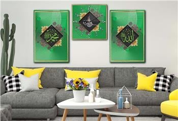 Religion Thematisches 2-teiliges bedrucktes Glas und Uhrenset