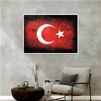 Aluminum-Framed National-Themed Tempered Glass Wall Art 073