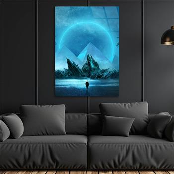 Dikey Sanat Temalı Cam Tablo 478