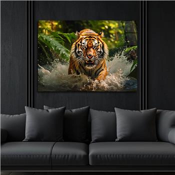 Yatay Doğa Temalı Cam Tablo 555