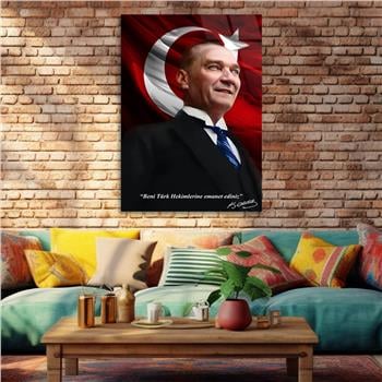 Dikey VatanTemalı Cam Tablo 190