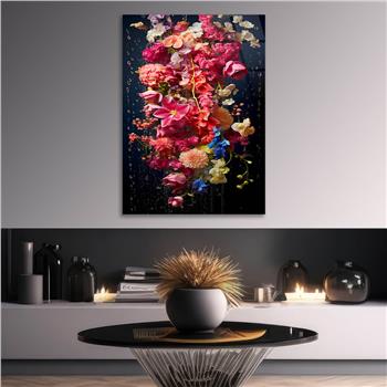 Dikey Sanat Temalı Cam Tablo 590