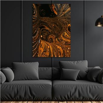 Dikey Sanat Temalı Cam Tablo 537