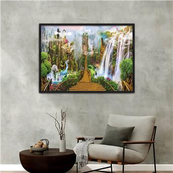 bedrucktes Glas mit Aluminiumrahmen und Natur Themen 