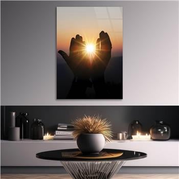 DUA EDEN ELLER GÖRSELLİ CAM TABLO