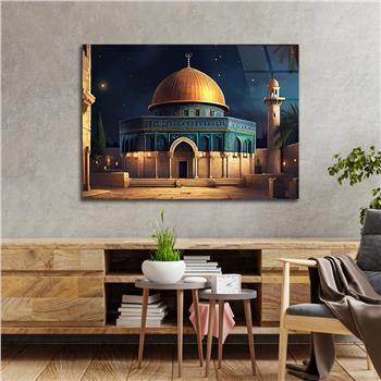 Yatay Dini Temalı Cam Tablo 166