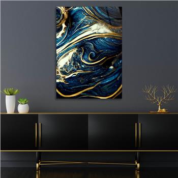 Dikey Sanat Temalı Cam Tablo 555