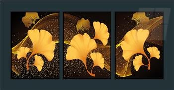 Alüminyum Çerçeveli Sanat Temalı 3lü Set MDF Tablo 0059