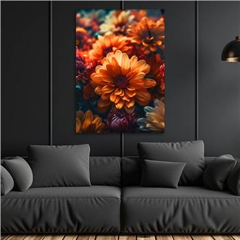 Dikey Sanat Temalı Cam Tablo 518