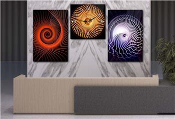 SANAT TEMALI CAM TABLO SAAT SETİ 