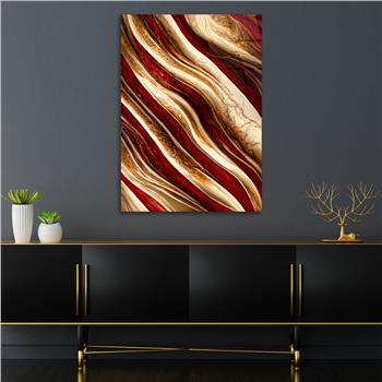 Dikey Sanat Temalı Cam Tablo 346