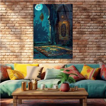 Dikey Dini Temalı Cam Tablo 259
