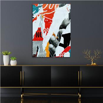 Dikey Sanat Temalı Cam Tablo 489