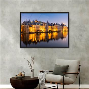 Aluminium Omlijste Natuur Thema Geharde Glasschilderij 065