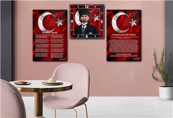 Vatan Temalı Saatli Set 046