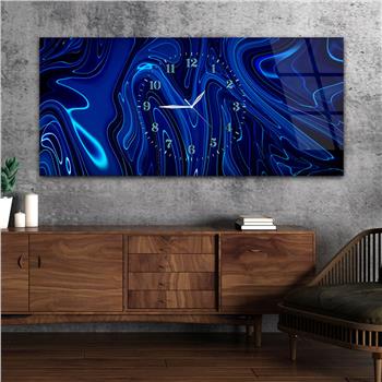 Yatay Saatli Ortadan Sanat Temalı Cam Tablo127