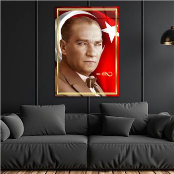 Dikey VatanTemalı Cam Tablo 256