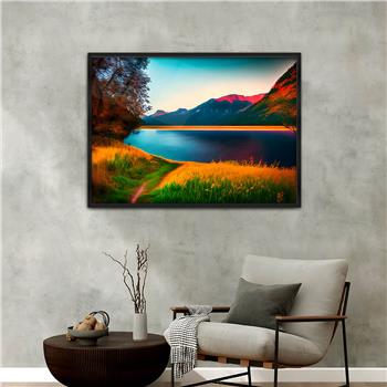 Aluminium Omlijste Natuur Thema Geharde Glasschilderij 028